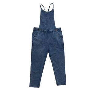 Z Supply The Knit Denim Overalls Jumpsuit Blue Indigo Size Medium